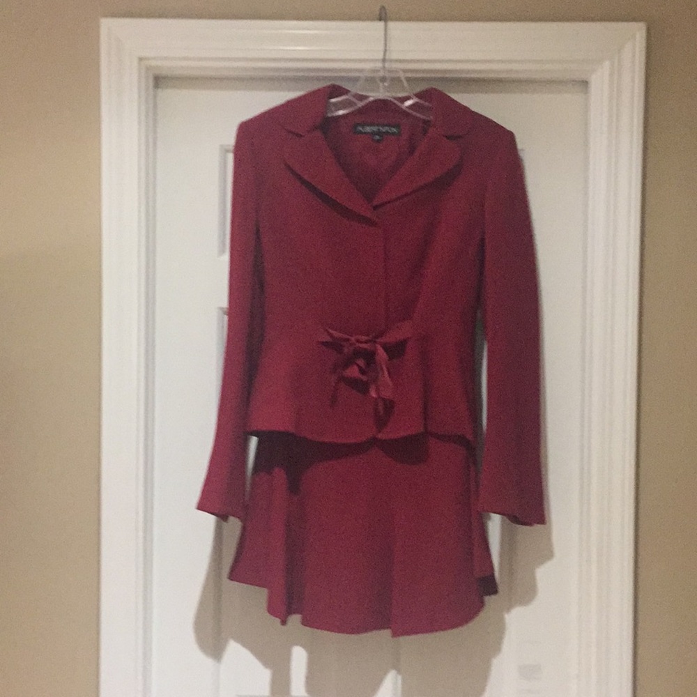 Gorgeous Cranberry Albert Nipon Suit. - image 1